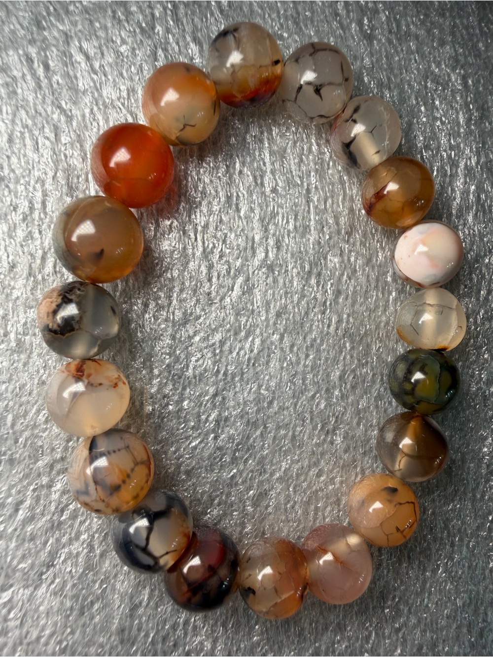 10MM Dragon Vein Agate Natural Crystal Bracelet